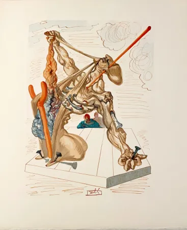 Houtsnede Dali - La Divine Comédie - Enfer 29 - Les Falsificateurs