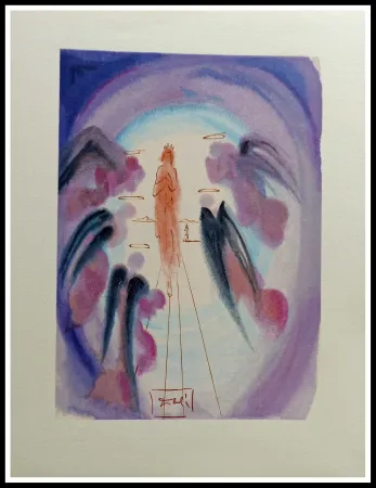 Houtsnede Dali - LA DIVINE COMEDIE - La joie des Bienheureux