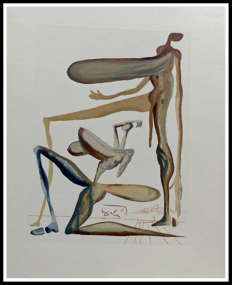 Houtsnede Dali - LA DIVINE COMEDIE - La prodigalité