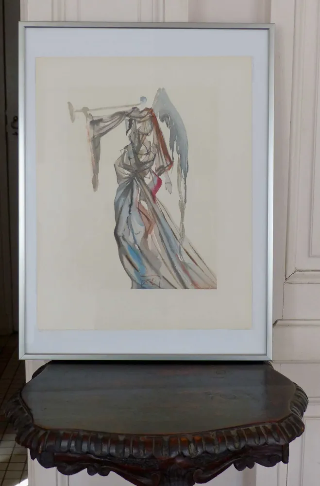 Houtsnede Dali - LA DIVINE COMEDIE - L'ange du soleil