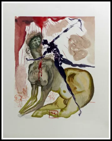Houtsnede Dali - LA DIVINE COMEDIE - Le Minotaure