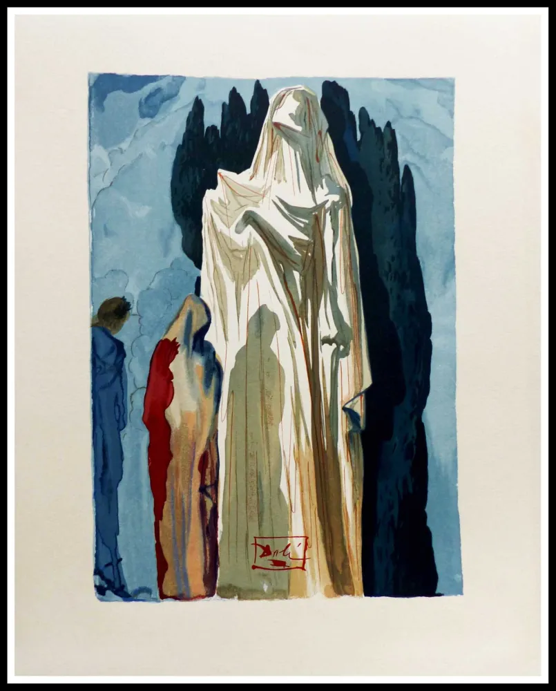 Houtsnede Dali - LA DIVINE COMEDIE - Les Hérétiques