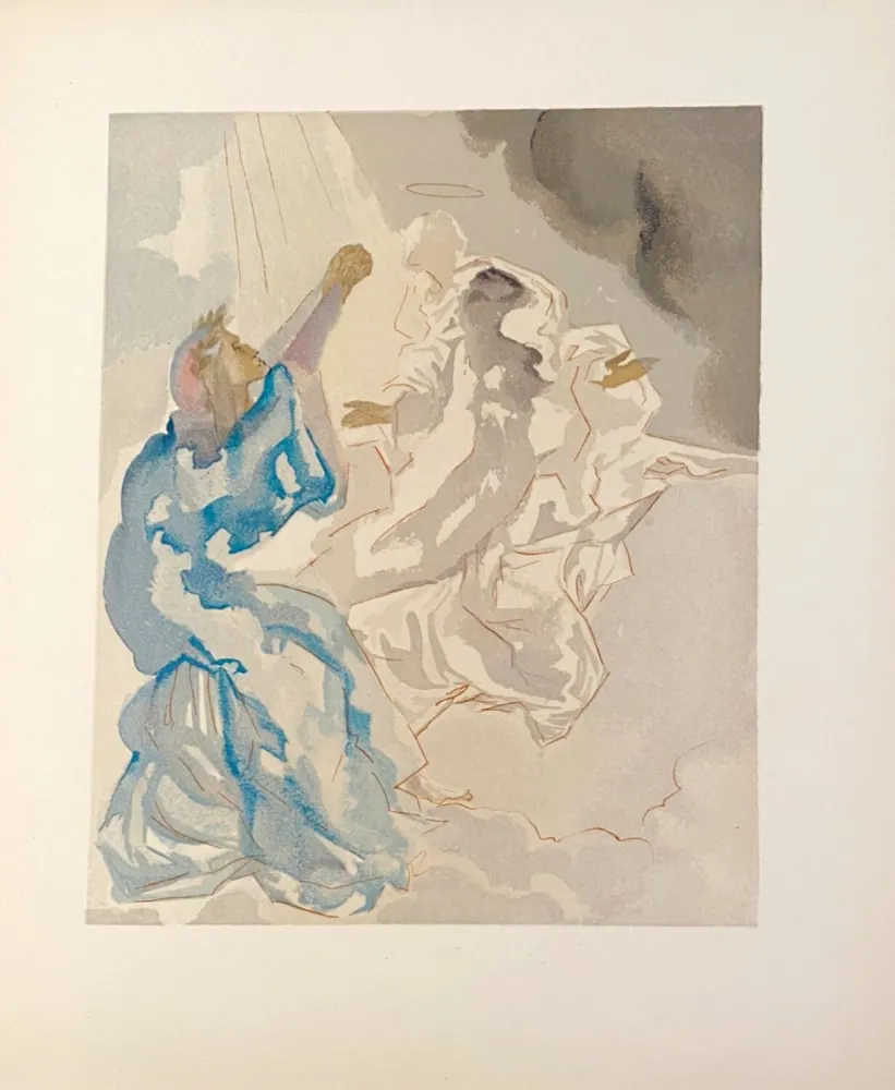 Houtsnede Dali - La Divine Comédie - Paradis 05 - Nouvel aspect de Béatrice