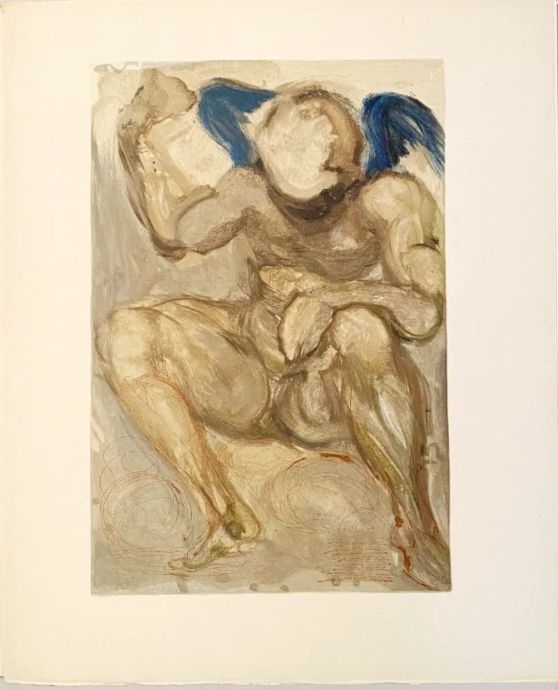 Houtsnede Dali - La Divine Comédie - Purgatoire 15 - L'Envie