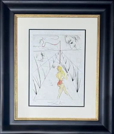 Gravure Dali - La femme au fouet