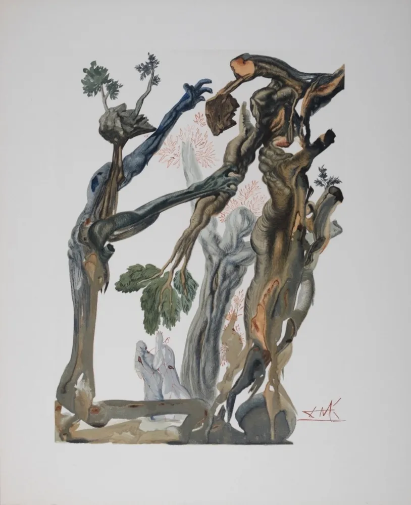 Lithografie Dali - La forêt des sucidés