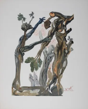 Lithografie Dali - La forêt des sucidés