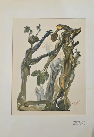 Houtsnede Dali - La Foret des suicidés
