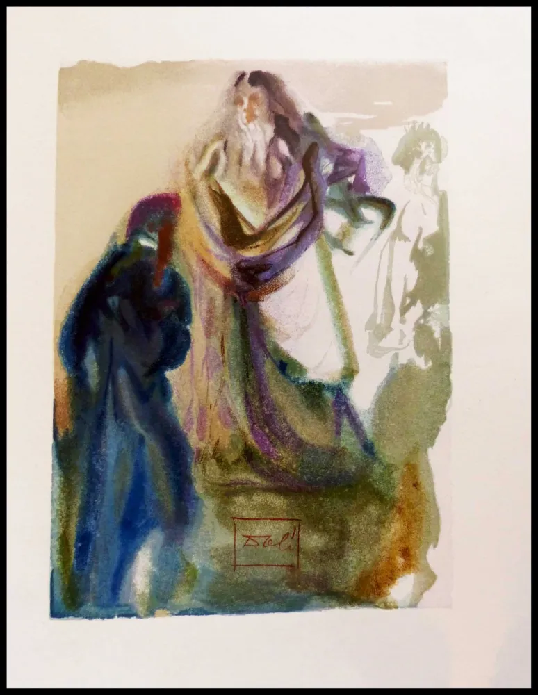 Houtsnede Dali - LA MARCHE VERS DIEU