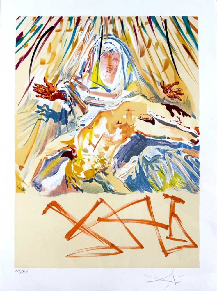 Lithografie Dali - La Pietà nera (The Black Madonna)