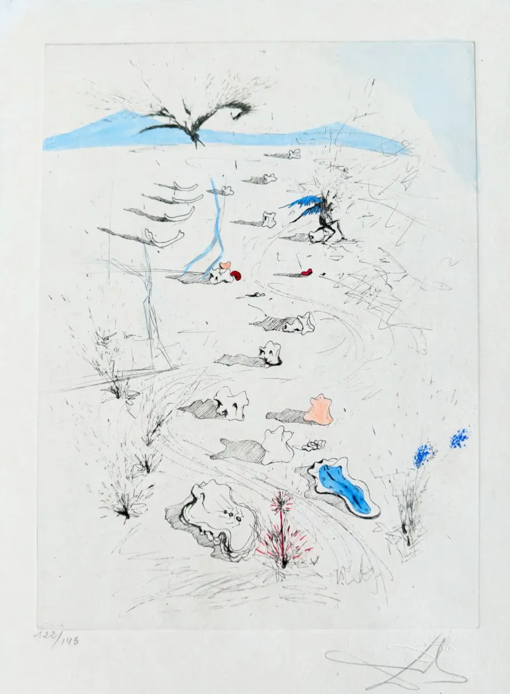 Gravure Dali - La Plage de Sète