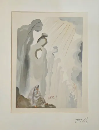 Houtsnede Dali - La Seconde corniche