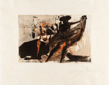 Heliogravure Dali - La Tauromachie Individuelle (Bullfight)