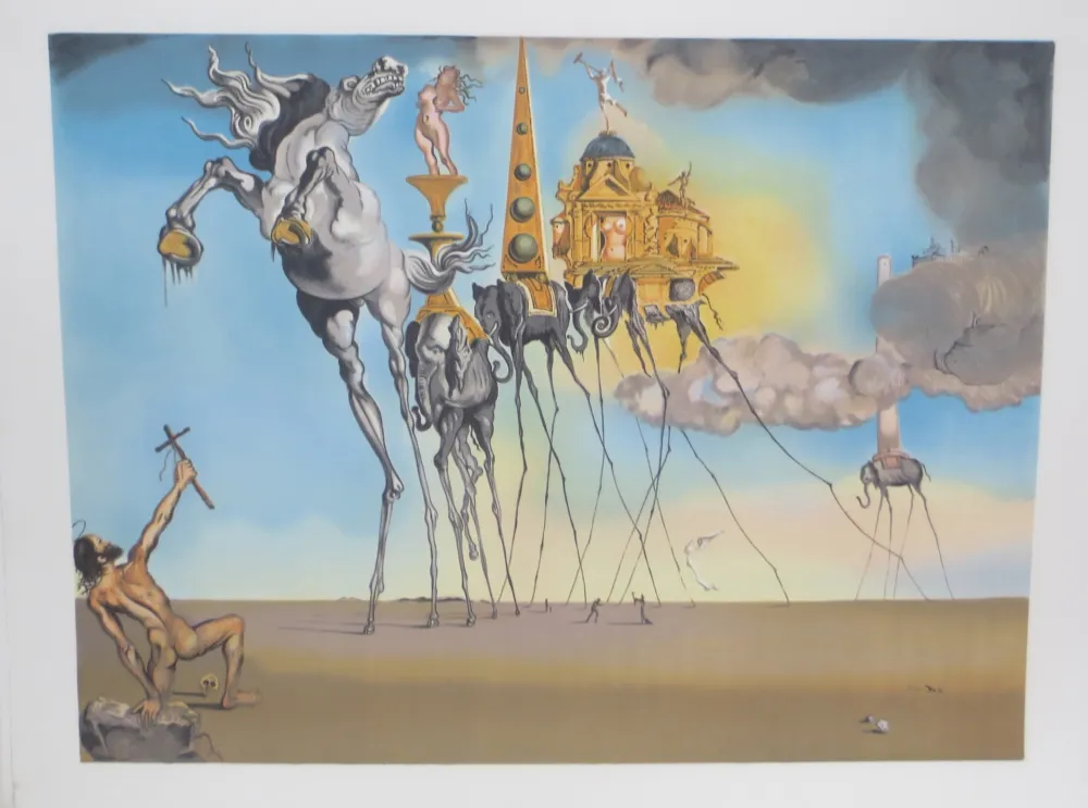 Lithografie Dali - La tentation de st Antoine
