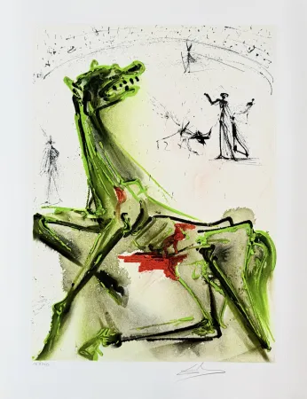 Lithografie Dali - La victime de la Fête, Victim of the bullfight