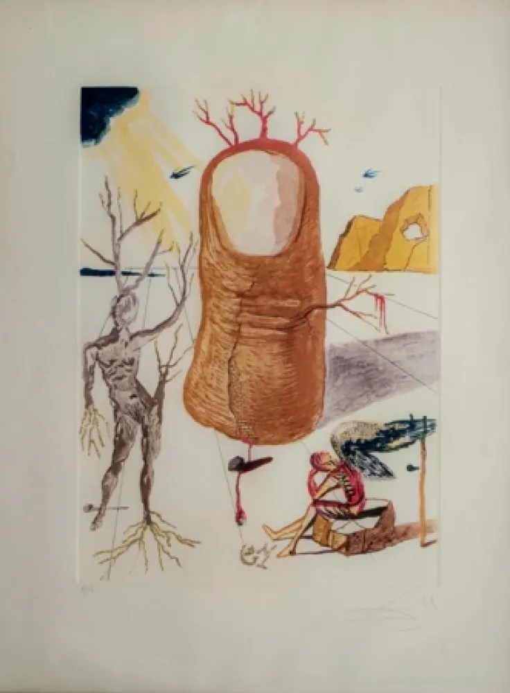 Lithografie Dali - La Visione dell'Angelo di Cap de Creus