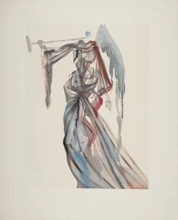 Houtsnede Dali - L'Ange du Soleil, 1963