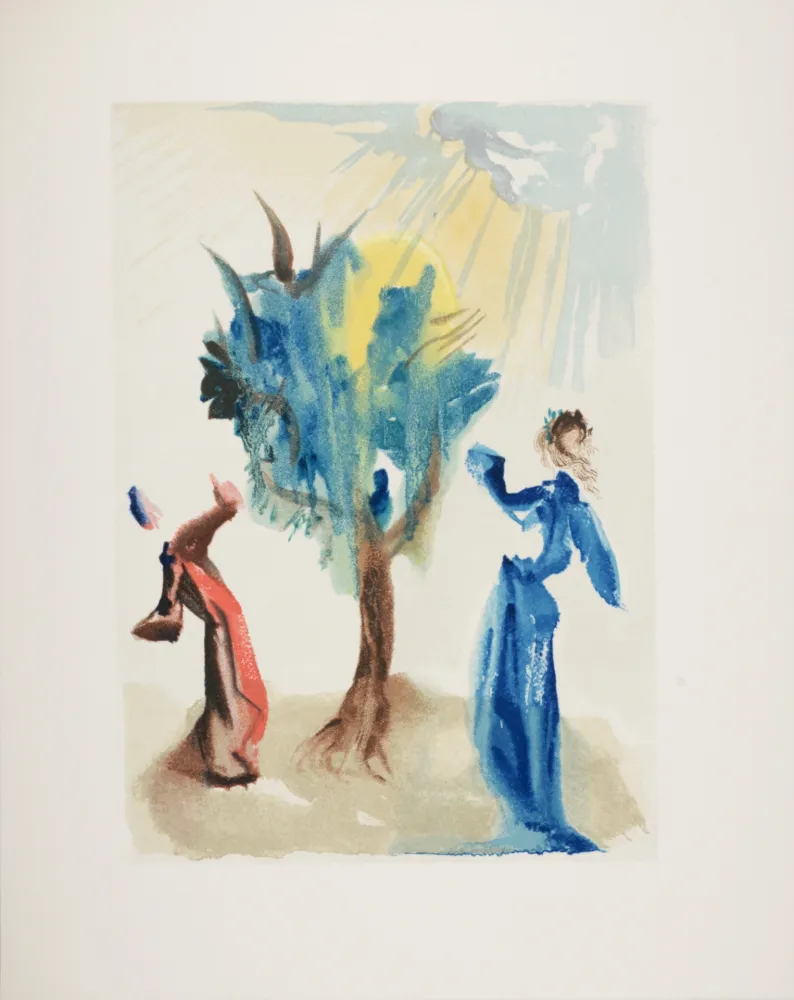 Houtsnede Dali - L'arbre du Châtiment, 1963