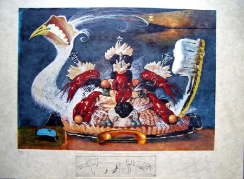 Lithografie Dali - L`ativisme desoxyribonucleique