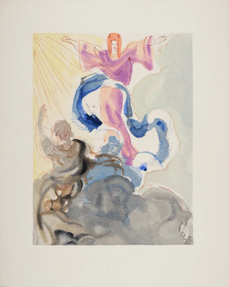 Houtsnede Dali - Le 1er Ciel, 1963