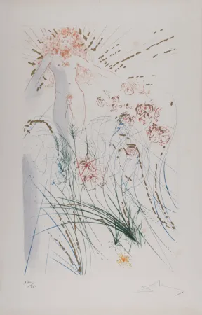 Gravure Dali - Le bien-aimé se nourrit parmi les lys, 1971