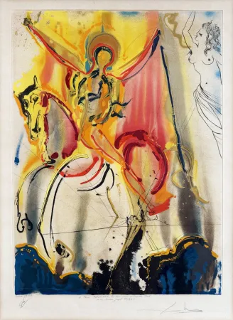 Ets En Aquatint Dali - Le Cavalier Triomphant