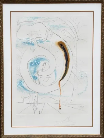 Gravure Dali - Le Cercle Visceral du Cosmos from La Conquete du Cosmos