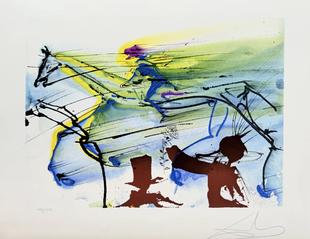 Lithografie Dali - Le cheval de course