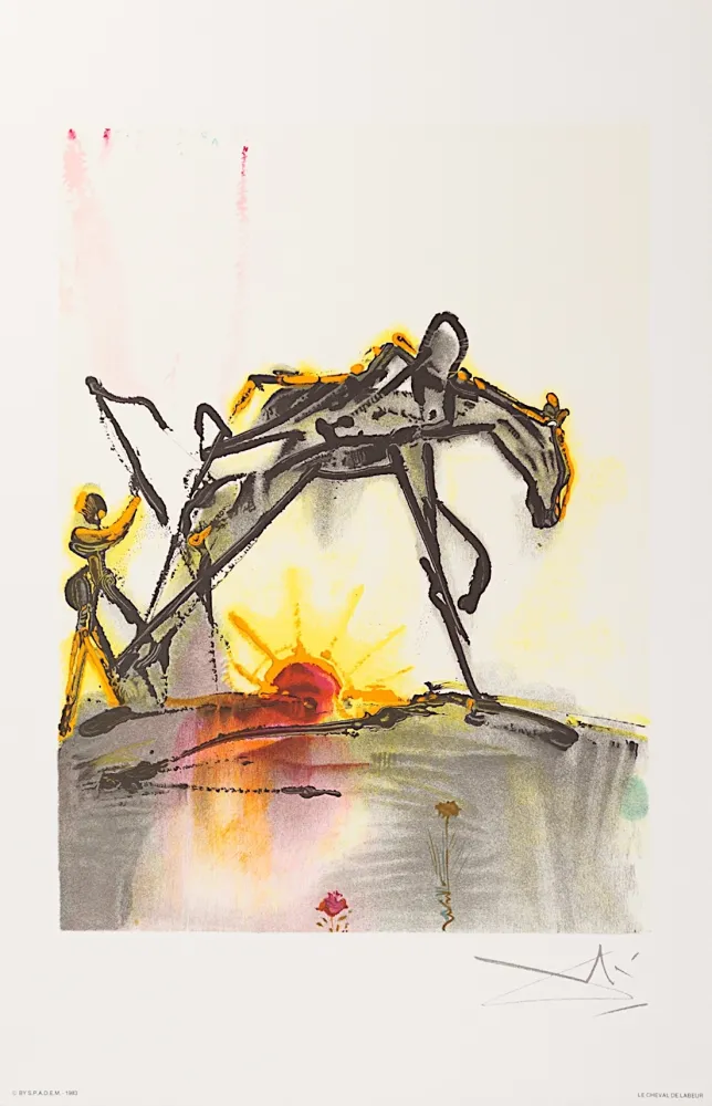 Lithografie Dali - Le Cheval de Labeur (The Horse of Labor)