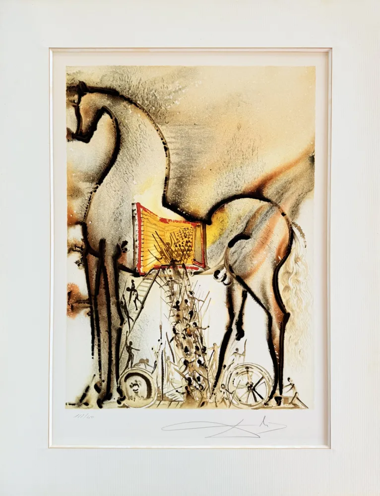 Lithografie Dali - Le cheval de Troie