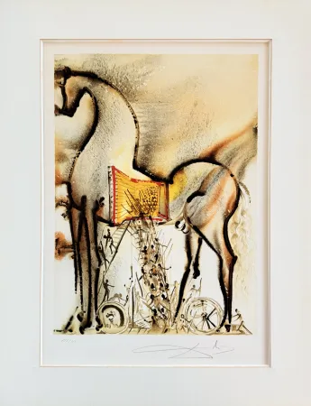 Lithografie Dali - Le cheval de Troie