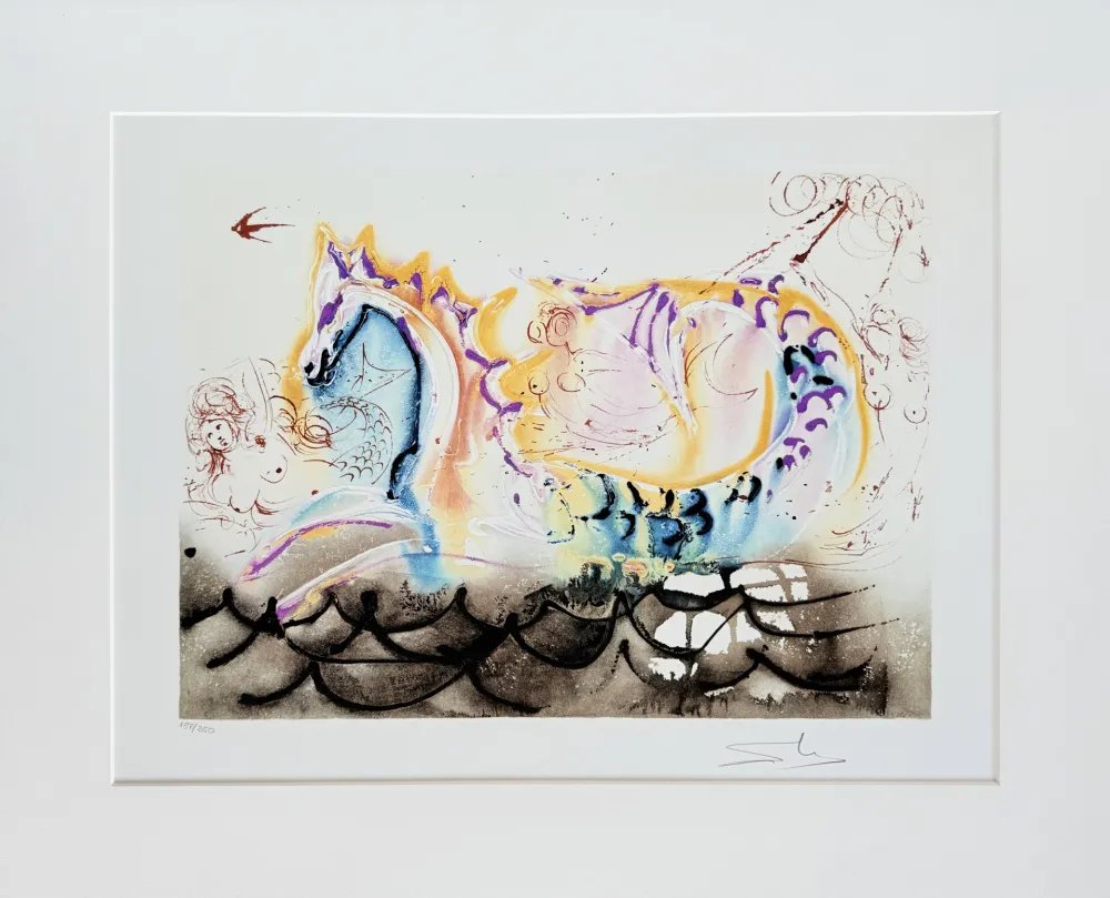 Lithografie Dali - Le cheval marin