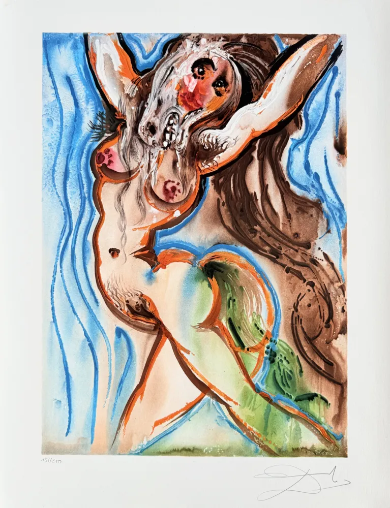 Lithografie Dali - Le femme cheval