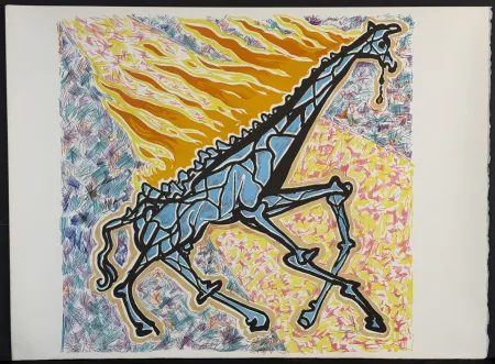 Lithografie Dali - Le Jungle Humaine Le Girafe en Feu