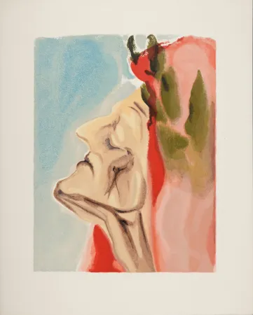 Houtsnede Dali - Le Nouveau Doute de Dante, 1963