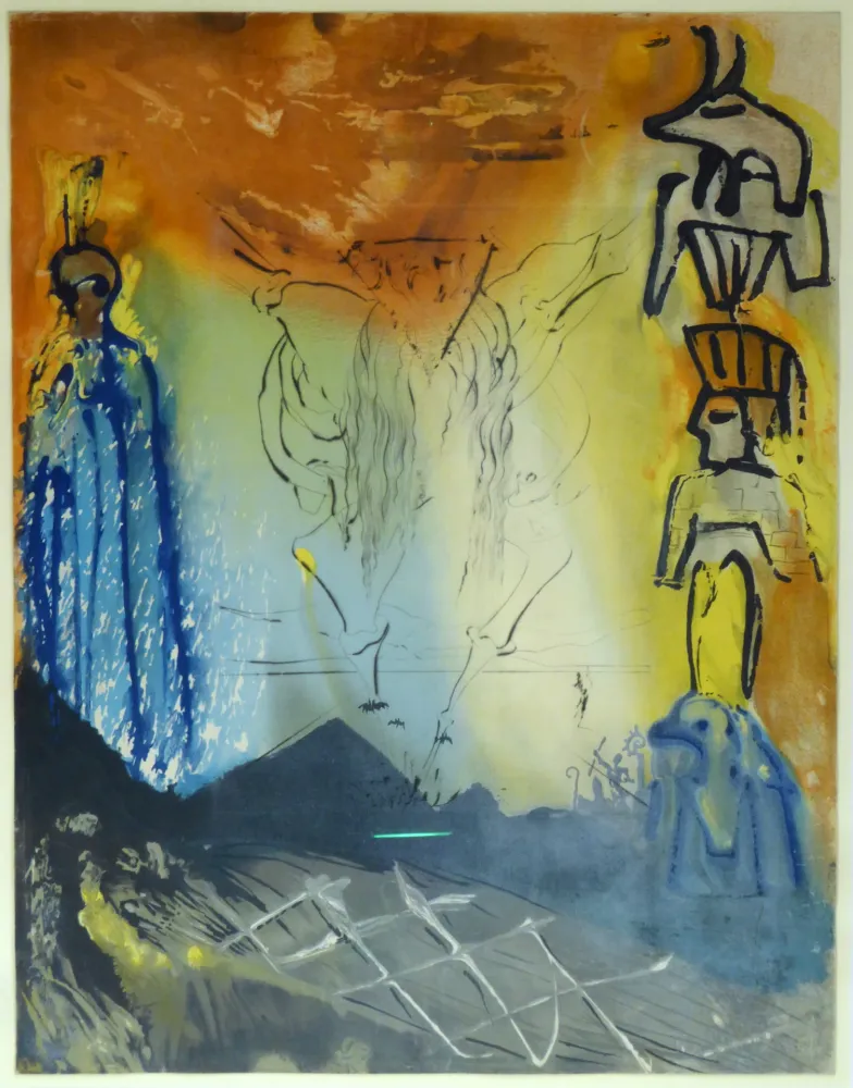 Lithografie Dali - Le Rêve de Moïse / Moses' Traum