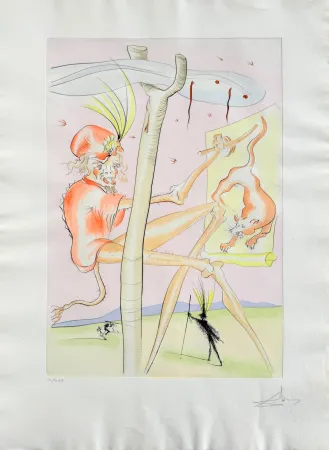 Ets Dali - Le Singe et le Léopard (The Monkey and the Leopard)