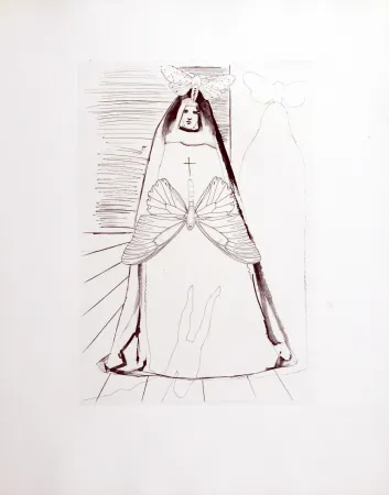Gravure Dali - Le Tricorne, 1958