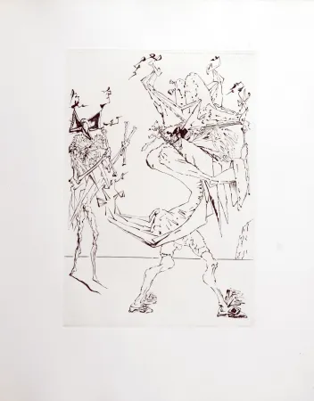 Gravure Dali - Le Tricorne, 1958