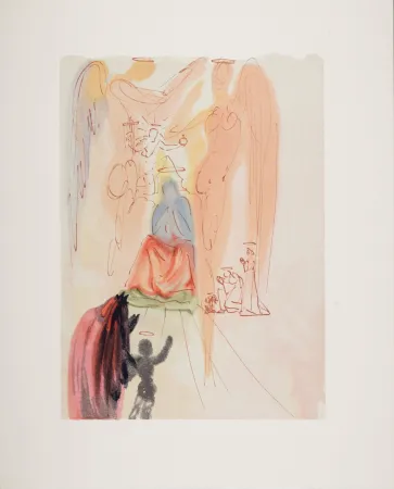 Houtsnede Dali - Le Triomphe du Christ et de la Vierge, 1963
