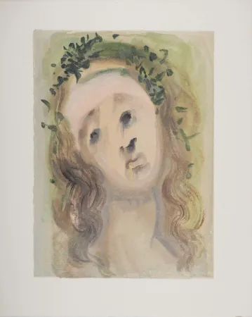 Houtsnede Dali - Le visage de Virgile, 1963