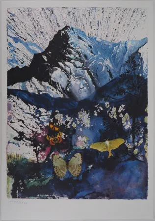 Lithografie Dali - Les Alpes