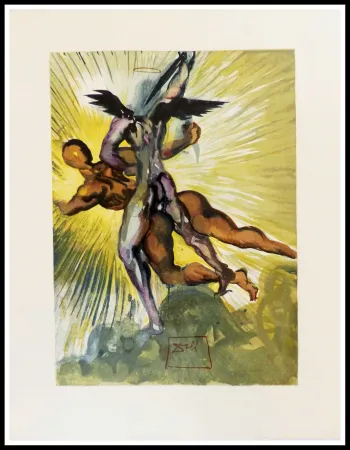 Houtsnede Dali - Les anges gardiens de la vallée