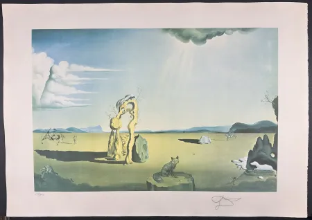 Gravure Dali - Les Betes Sauvages Dans le Desert