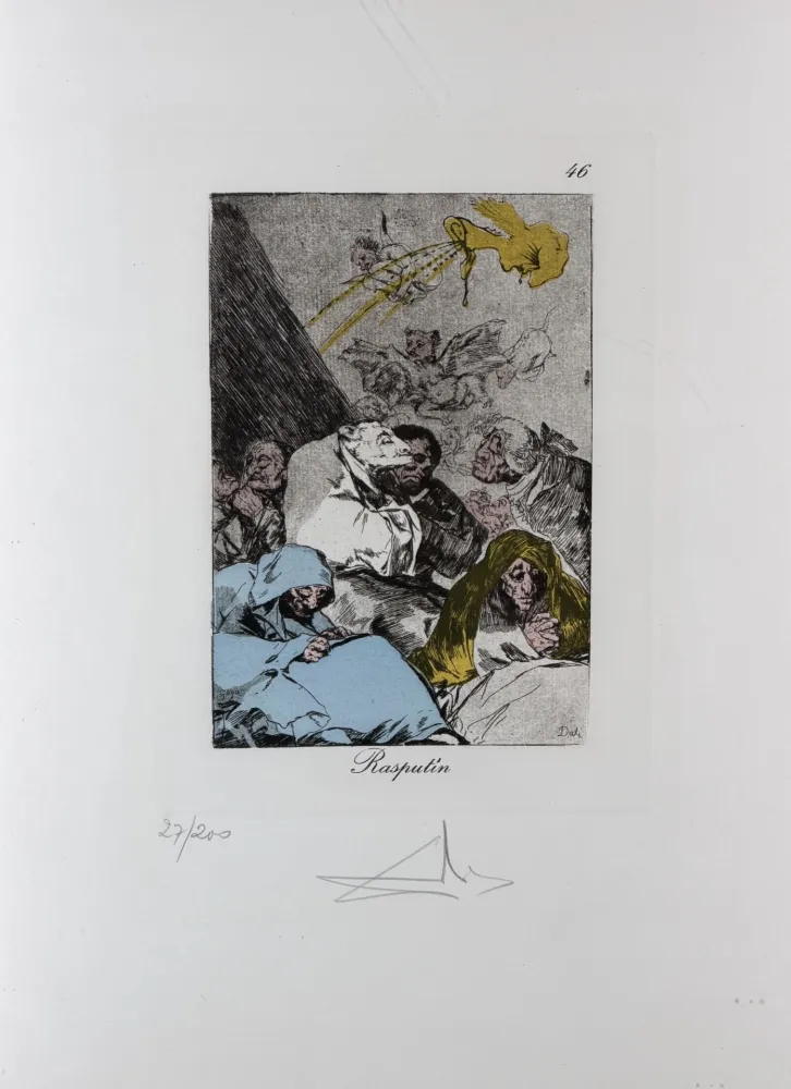 Gravure Dali - Les Caprices de Goya Rasputin