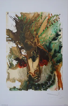 Lithografie Dali - Les Chevaux, Bucéphale