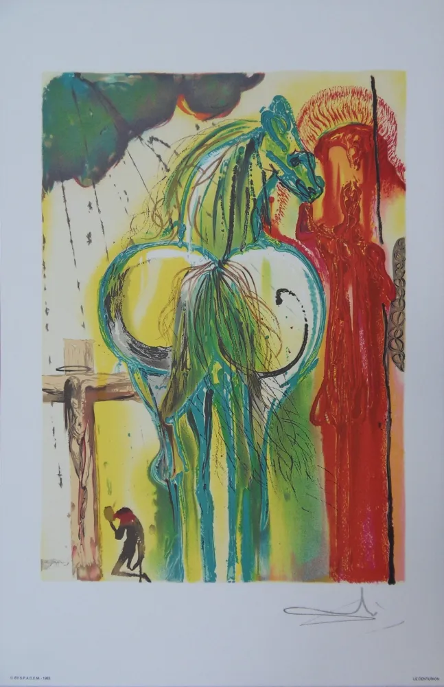 Lithografie Dali - Les Chevaux, le Centurion