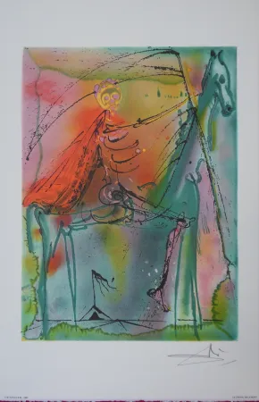 Lithografie Dali - Les Chevaux, le Cheval de la Mort