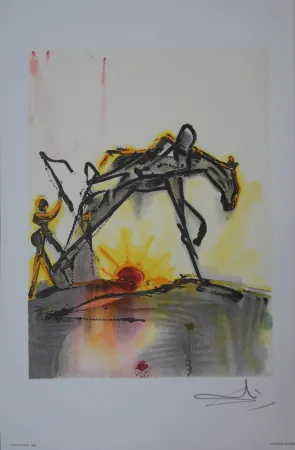 Lithografie Dali - Les Chevaux, le Cheval de Labeur