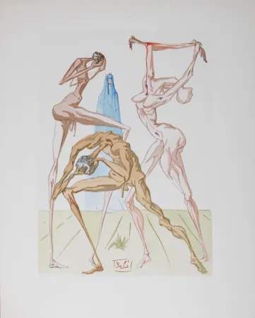 Lithografie Dali - Les habitants de Prato